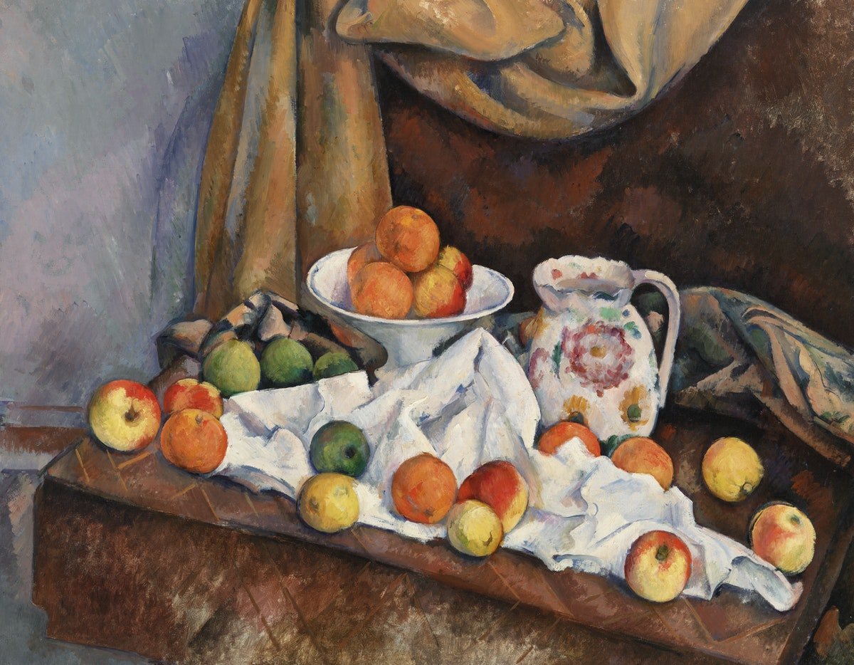 картинка Поль Сезанн "Ваза с фруктами"