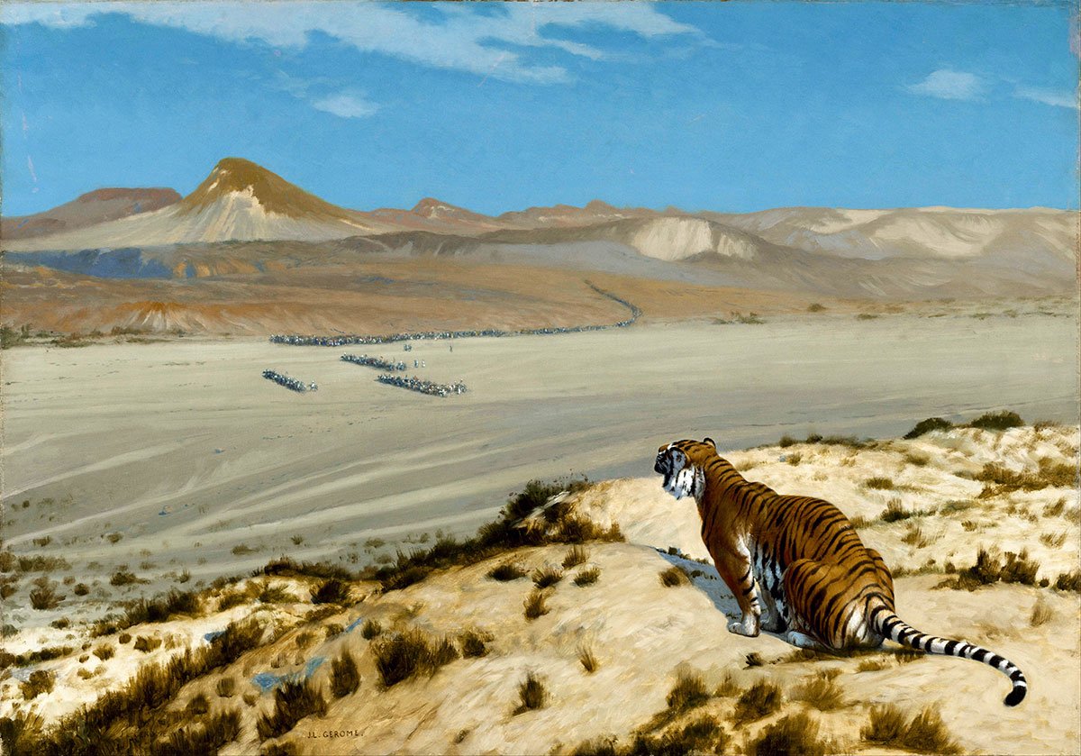картинка Жан-Леон Жером "Тигр на страже"