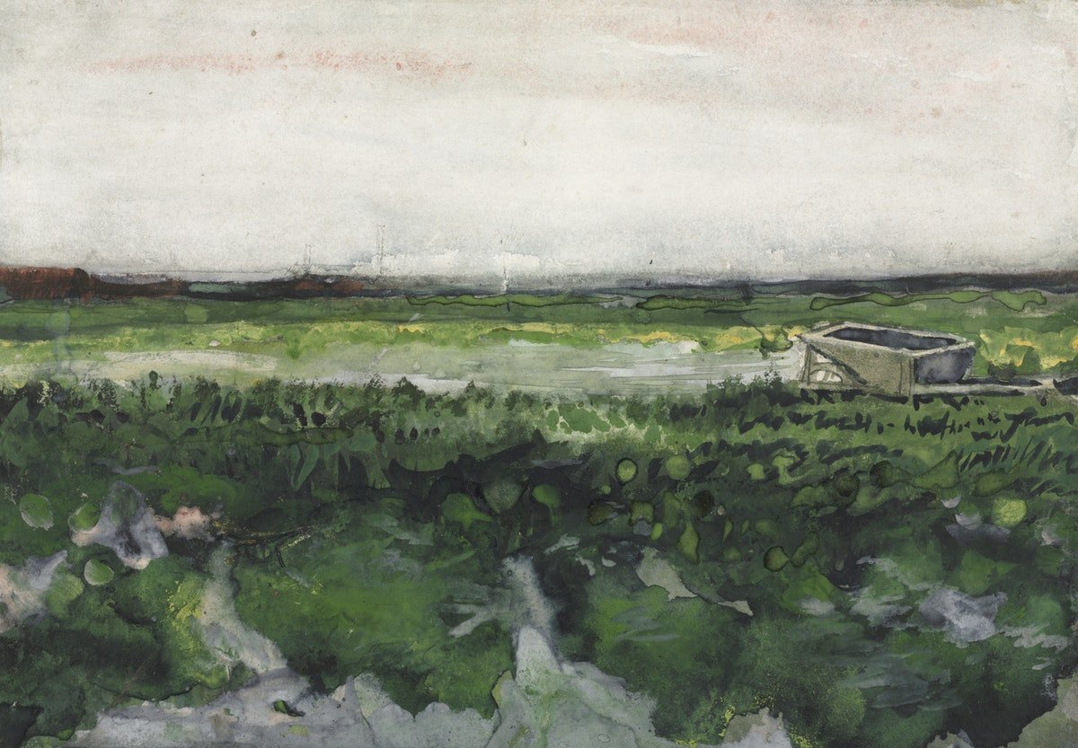 картинка Винсент Ван Гог "Пейзаж с тачкой"