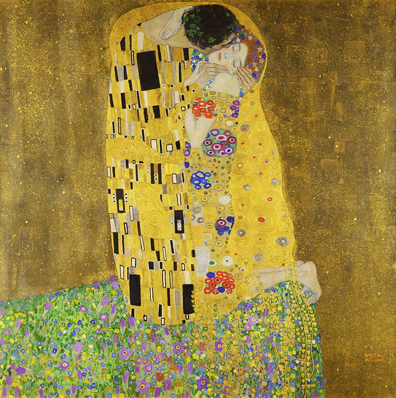 картинка Густав Климт "Поцелуй"