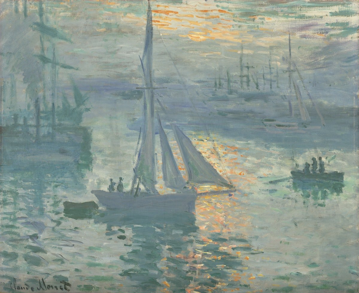 картинка Клод Моне "Восход солнца. Море"