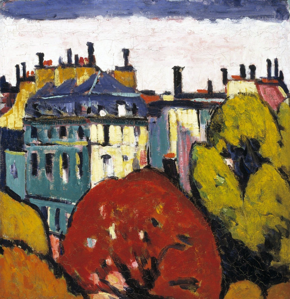 картинка Генри Лайман Сайен "Пейзаж, Париж"