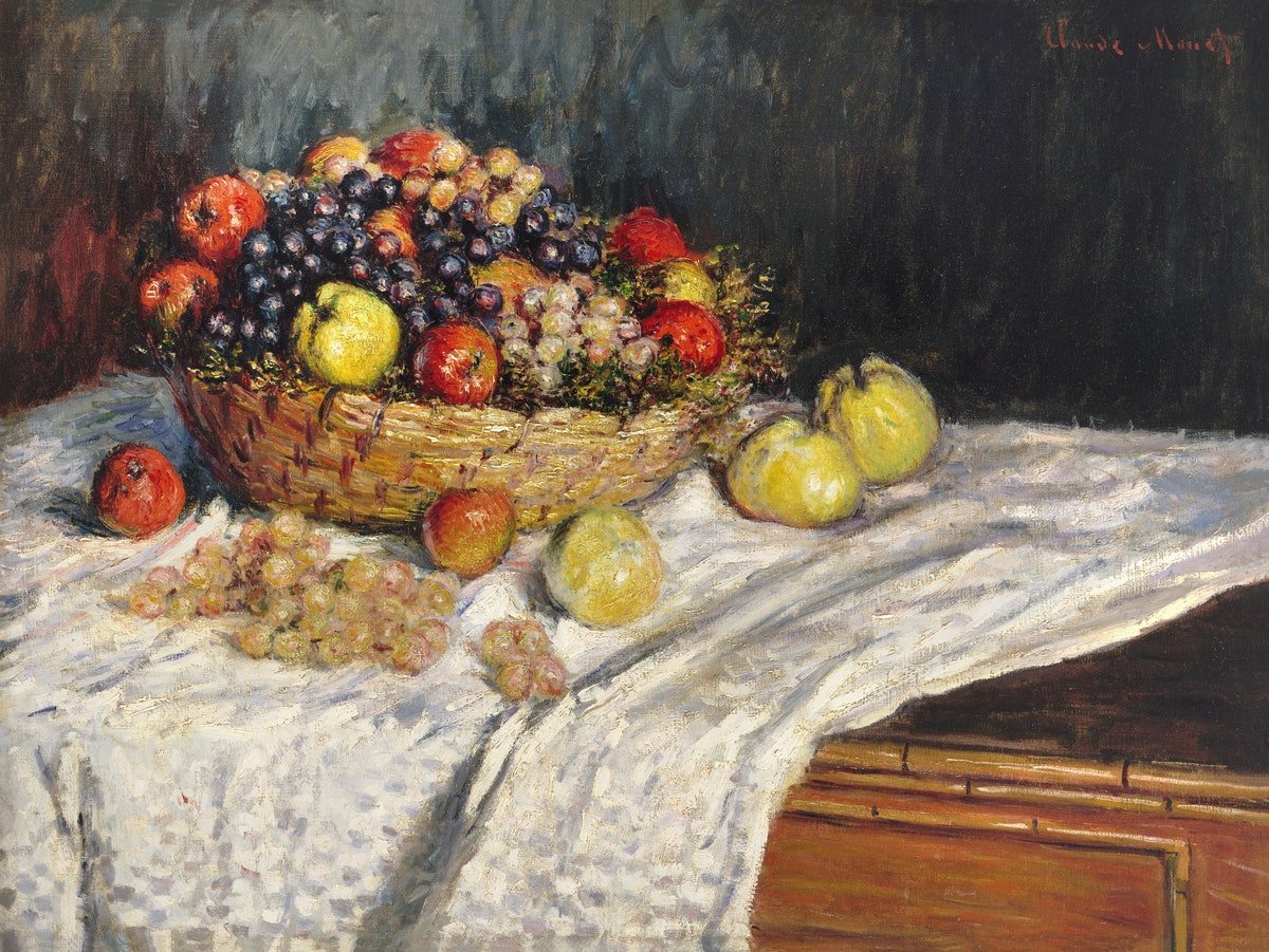 картинка Клод Моне "Яблоки и виноград II"