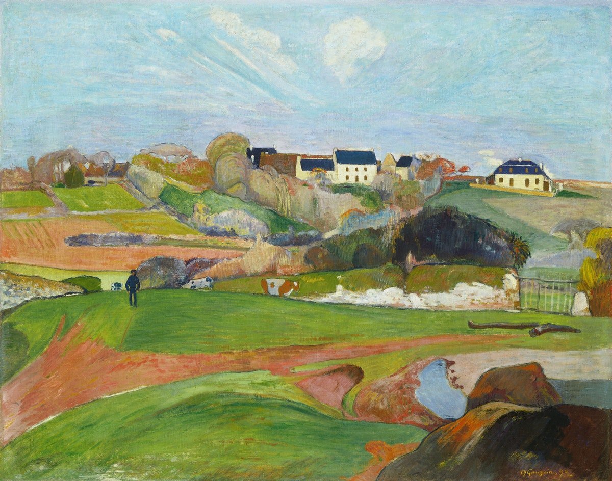 картинка Поль Гоген "Пейзаж в Ле Полду"