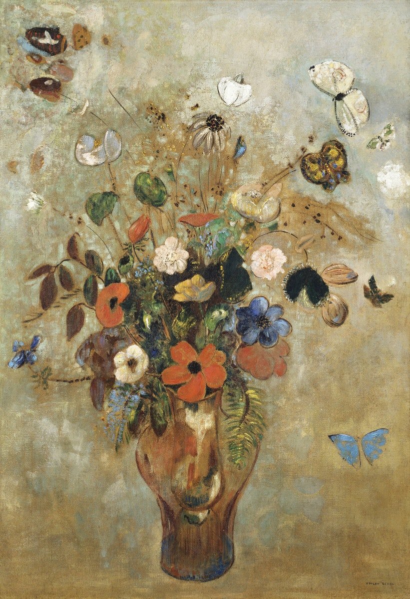 картинка Одилон Редон "Натюрморт с цветами"