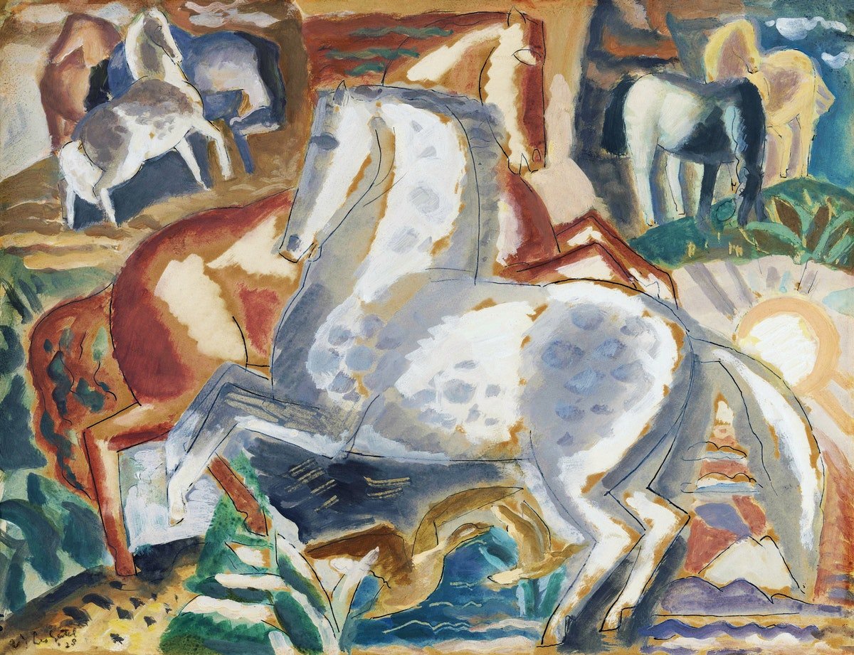картинка Лео Гестел "Лошади"
